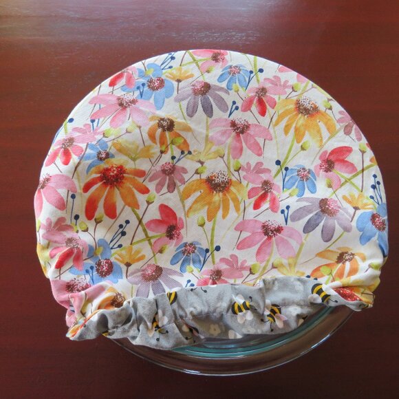 Kitchenaid Bowl Cover, Reversible Bee and Floral Mixer Cover - Picture 3 of 7